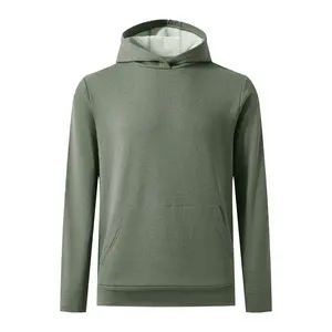 MAELREG Mens Hoodies Pullover Fleece Warm Lightweight Grid Texture Athletic Golf Hooded Sweatshirt with Kangaroo Pocket