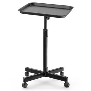 -Saving Salon Tray  Wheels, Adjustable Height (25-36inch) Rolling Cart for Hair Stylists,  Artists, Lash Techs-- Clinic  Salon Trolley (36inch-Black, 12.3x16inch)