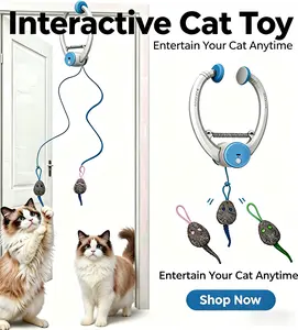 Interactive Cat Toy for Indoor Cats - Best Kitten & Adult Cat Enrichment Stimulation Toy with Electric Flying Bird Feather Wand