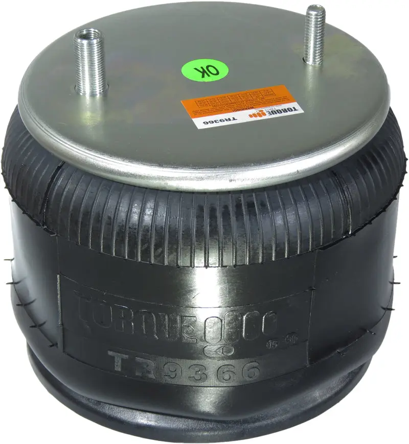 TORQUE Heavy-Duty Steel & Rubber Trailer Air Spring Bag (TR9366 Type, Replaces Firestone 9366, W01-358-9366, W&C AS-0054, Holland 905-57-160)