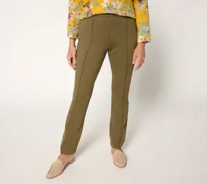 Martha Stewart Signature Petite Knit Ponte Ankle Pants