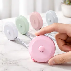 Retractable Soft Tape Measure Set Macaron Color Mini Measuring Tape for Sewing Body Measurement Home Organization Gift