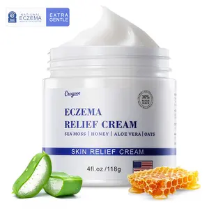 Natural Soothing Eczema Cream - Honey & Sea Moss - Organic Eczema Relief Cream - for Face & Body, Natural Dry Skin Repair