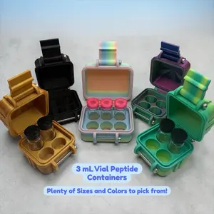 Peptide Storage Box 3ml Vial Storage Container. Multiple Sizes and Colors Available. V2