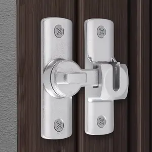 Universal thick-gauge anti-theft zinc alloy door lock with 90/180-degree rotatable latch. Simple design, durable, and safe. Easy to install. Door Security Lock Door Hardware