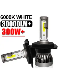 Roadsun LED Car Lights H1 H11 9005 Hb3 9006 Hb4 H4 H7, 30000lm 12V, Mini 1 Led Headlight Bulb, Led Headlights Bulbs, Led Headlamps Bulbs