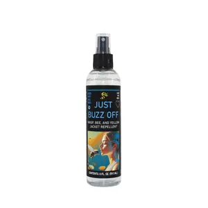 JUST Buzz Off Wasp and Bee Repellent, 8 fl oz, All Natural, Deet Free, Cruelty Free, All Natural