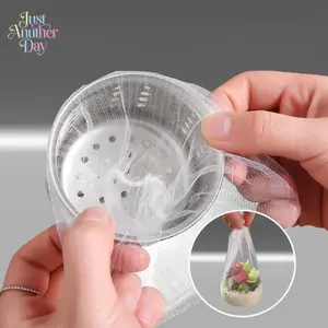 300-Count Disposable Fine Mesh Sink Drain Strainer Mesh Bag, Pack of 300 Kitchen Household Products for Kitchen Organization, Camping & Hiking Picnicware with Excellent Stretchability for Easy Use