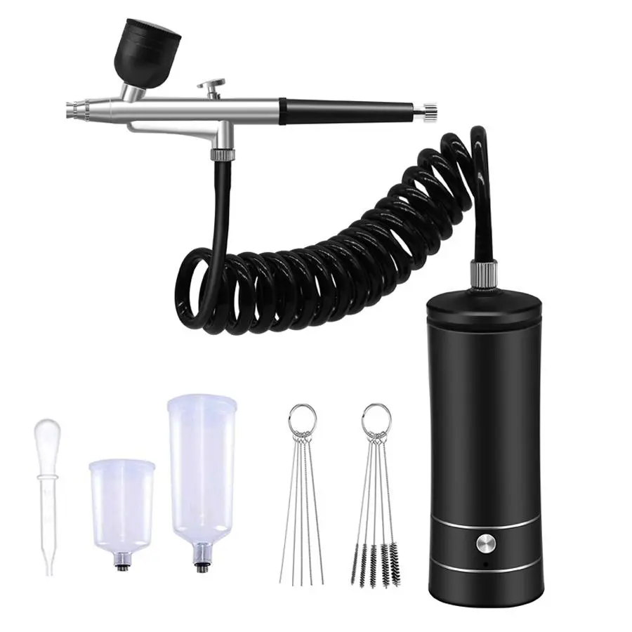Rechargeable Handheld Airbrush Kit, Cordless Airbrush Kit, Handheld Power Airbrush, 0.3mm Brush Head Spray Gun Kit, Multifunctional Spray Gun Kit for Art, Beauty and Baking, Wireless Airbrush, Airbrush Set