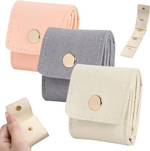 Travel Jewelry Pouch, Mini Jewelry Bag, Jewelry Organizer Case, Compact Accessories Pouch – 3PCS with Buckle, Portable Storage for Rings, Earrings, Necklaces