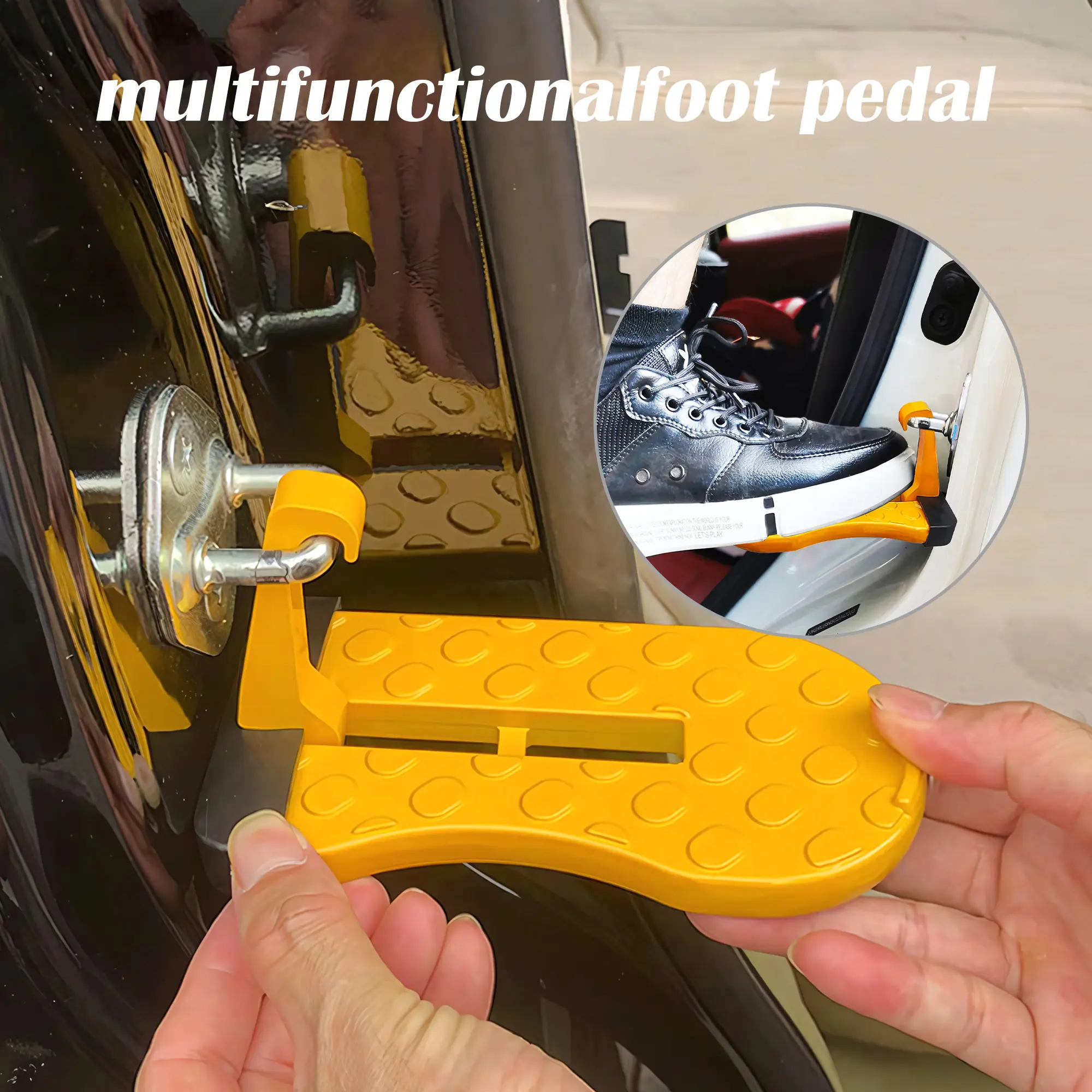 SUV Roof Step Assist - 1 Count Car Door Hook Roof Rack Accessory with Quick Installation, Anti-Slip Surface, Portable Design, Safety & Secure Fit, Accessories For Your Car, Universal Automotive Accessories