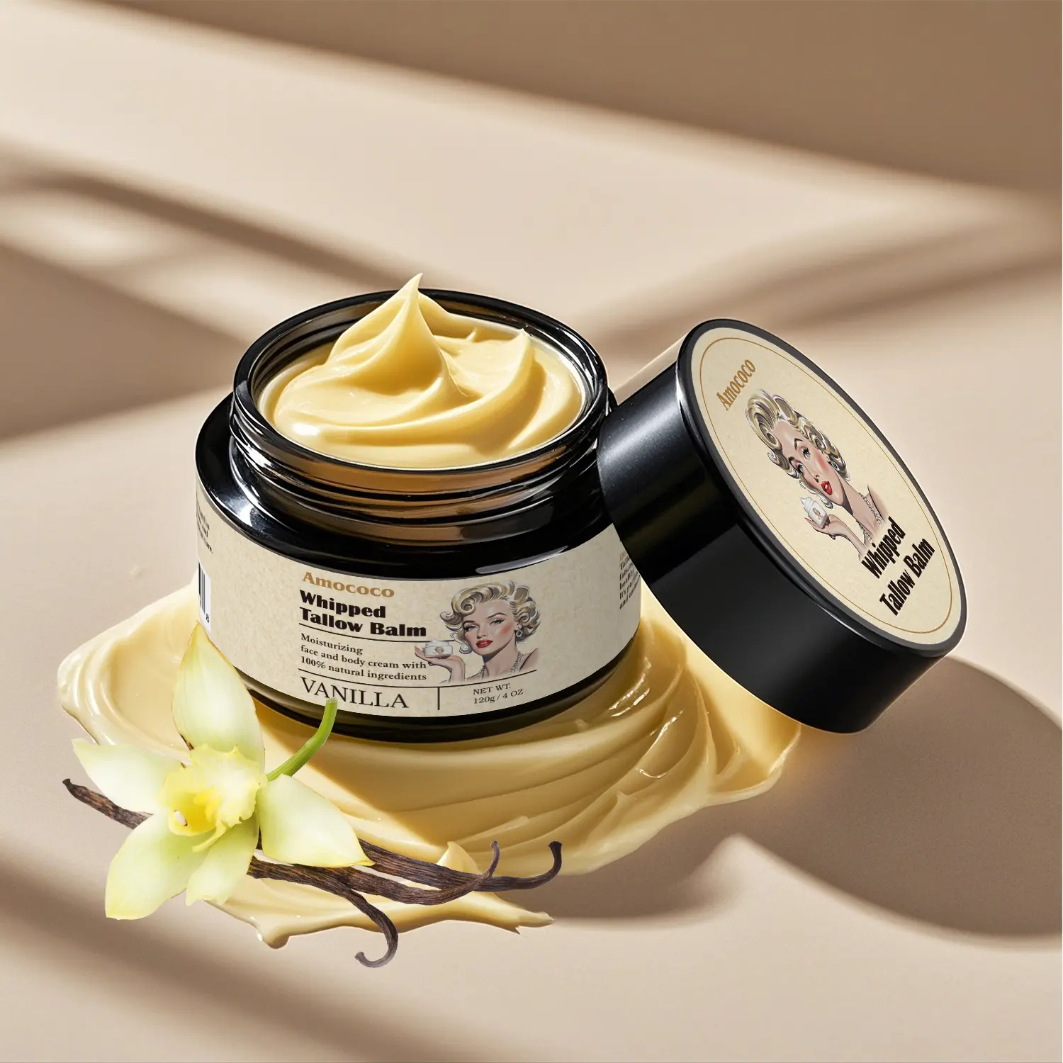 100% Natural Tallow Cream - Ultra-Moisturizing Face & Body Treatment,Soothes, Nourishes, Tightens & Hydrates Skin,Blend Daily Moisturizer Soothing