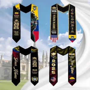 Colombian Graduation Sash, Class of 2025 Custom Nylon Stole with Name
