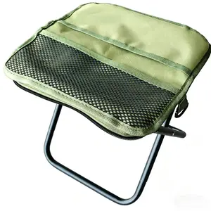 Portable Folding Stool Heavy Duty Non-Slip Foot Pad Outdoor Camping Fishing Hiking Travel Picnic Beach Collapsible Chair Lightweight Compact Seat for Adults Kids