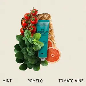 The Deodorant Balm by AKT London - SC.04 Halcyon Summers - Mint, Pomelo, Tomato Vine - 50ml Natural Deodorant - Fine Fragrance - Aluminium Free - Vegan - Plastic Free