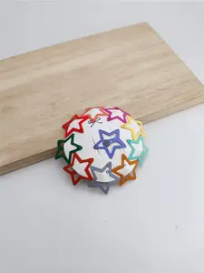 1 Pack Of 10, 3.2cm Star-Shaped Bb Clips, Made Of Durable Metal With A Matte Finish For A Premium Look. The Hollow Design Is Lightweight And Hair-Friendly, Effortlessly Adapting To Various Scenarios Such As Commuting, School, And Dates