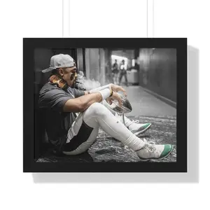 [UNFRAMED POSTER] Jalen Hurts with Superbowl Picture Photo Ready to Hang Playoffs poster photo gift eagles superbowl wall decor 2025 MVP bar art_1 (No Frame)