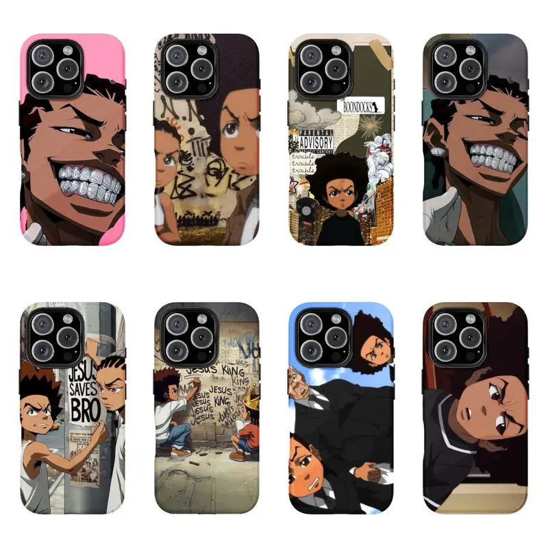 Boondocks Riley Cartoon-Theme Protective Smartphone Case - Shockproof, Wear-Resistant Glossy Finish Heavy-Duty Cover for iPhone 11-16, 13 - Cool Phone Accessory Gift for Easter, Christmas, Iphone 13
