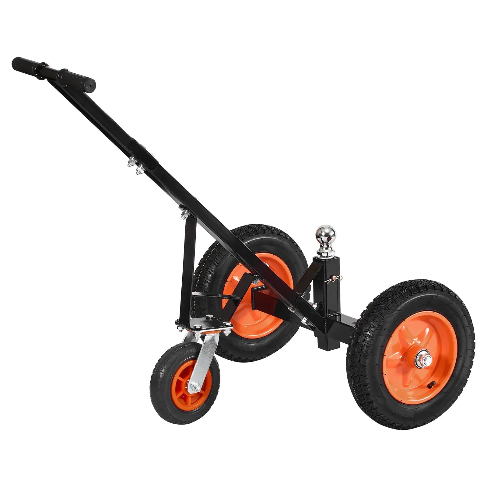 【summerfinds】Heavy-Duty Trailer Dolly, 1000lbs Tongue Weight Capacity, Carbon Steel Trailer Mover with 2 inch Ball, 14 inch Pneumatic Tires, Portable Tow Dolly for Moving RV Trailer