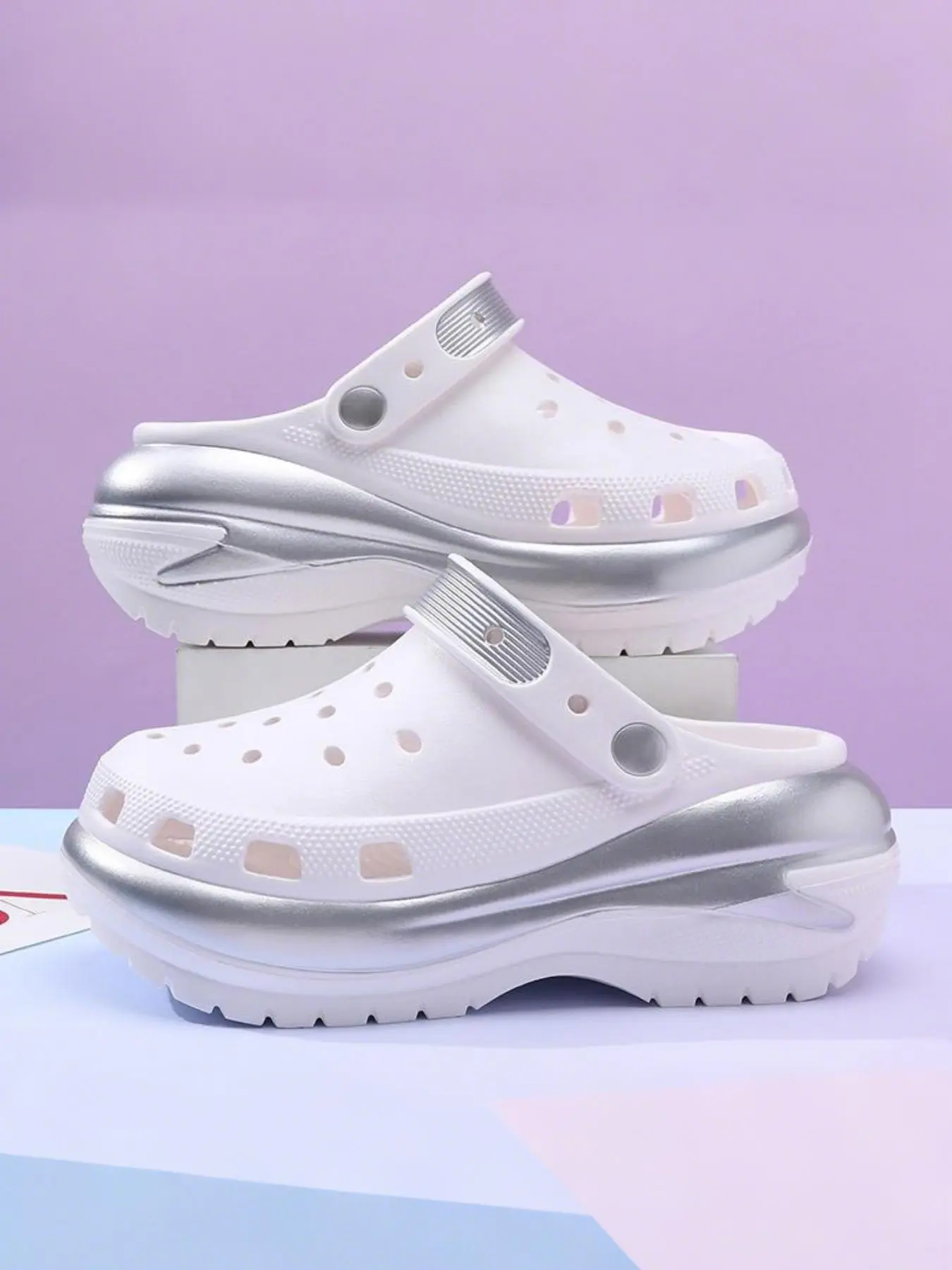 Women's Fashionable Solid Color Clogs, Casual Comfortable Breathable Non-slip Clogs, All-match Soft Sole Clogs, Thick Sole Slippers, Thick Bottom Slippers for Daily Wear