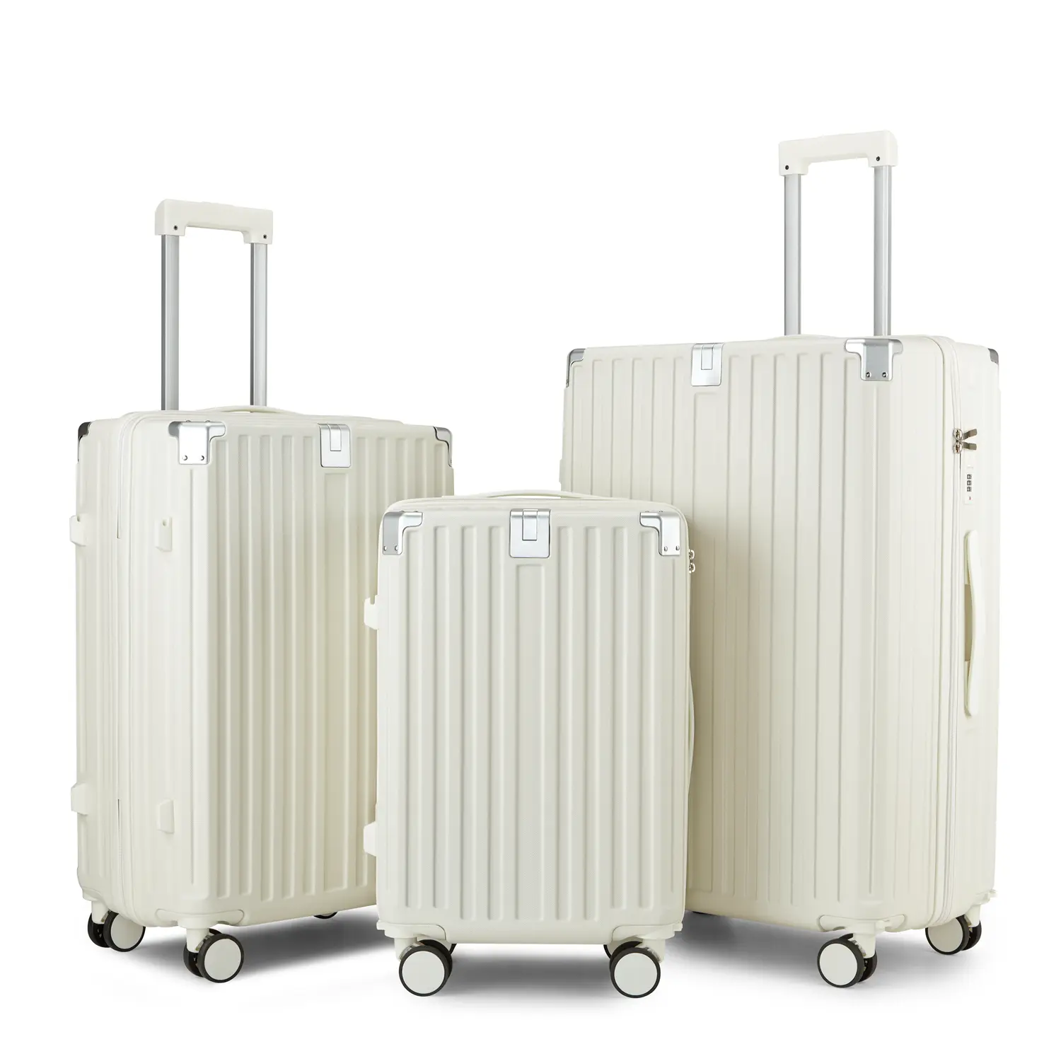 3-Piece Large-Capacity Luggage Set with Removable Wheels, Durable Travel Suitcases, Lightweight Expandable Baggage, TSA-Approved Lock, Multiple Compartments, for Business Trips, Vacations, Family Travel, Carry-On and Checked Options