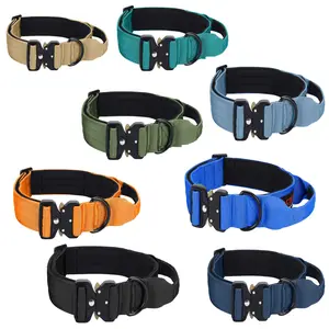 TSG - K9 Heavy Duty Dog Collar With Handle Training Walking - Nylon