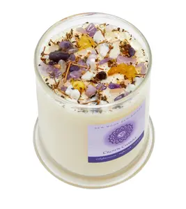 Crown Chakra Candle by New Moon Beginnings, Soy Wax, Aromatherapy, Herb and Crystal Candles