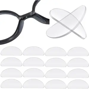 Pairs of Eyeglasses Nose Pads-Adhesive Silicone Replacement Anti-Slip Nosepads for Eyeglasses and Sunglasses (Transparent, 1mm)