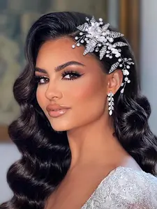 Fashion Faux Pearl Decorated Hair Comb, Elegant Hair Accessories for Wedding Bridal, Minimalist Headwear Suitable for Thick Hair