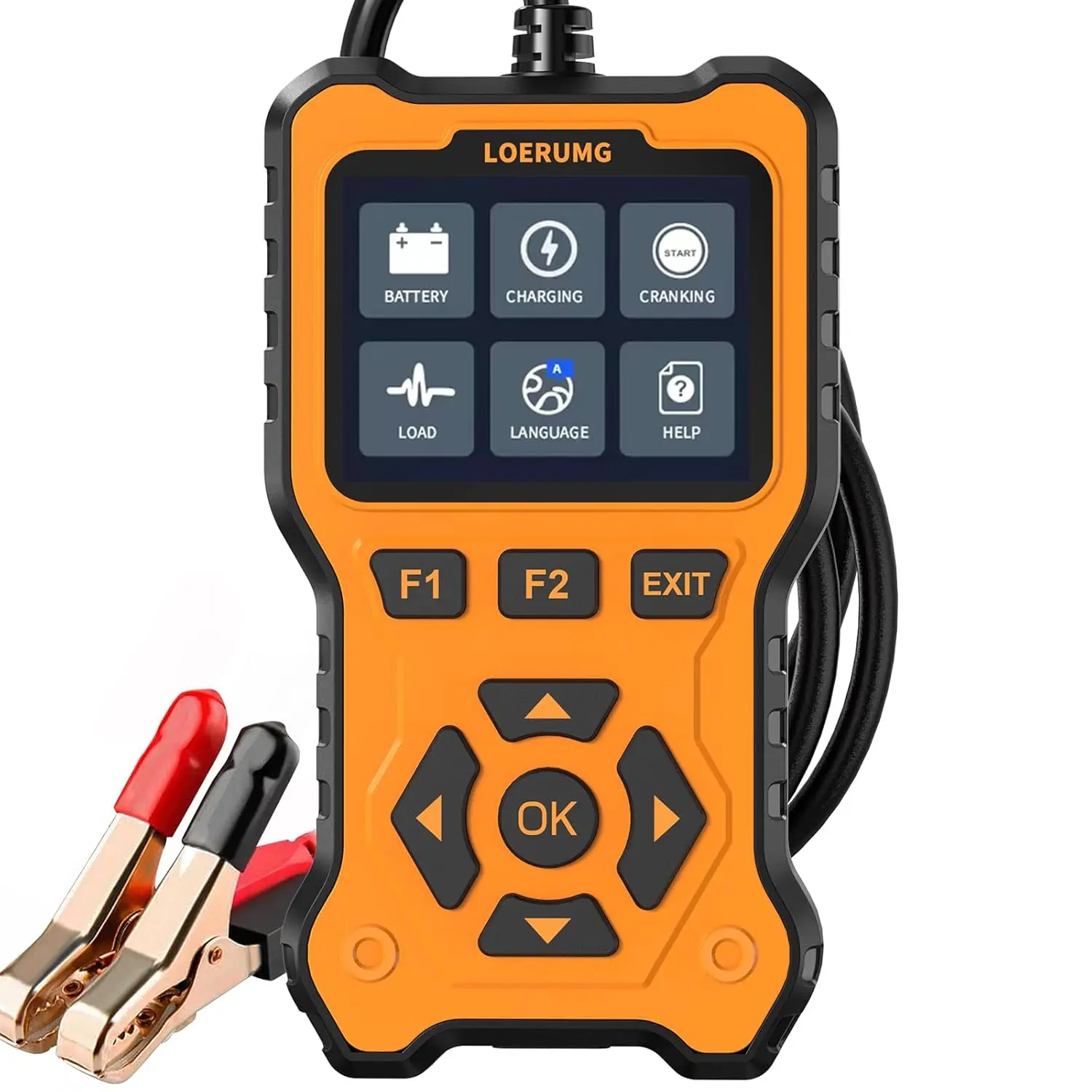 Car Battery Tester 12V 24V Load Tester,100-2000Cca Automotive Alternator Tester Battery Analyzer Digital Charg System Scan Tool Crank System Tester for Truck Marine Motorcycle SUV Boat. LOERUMG