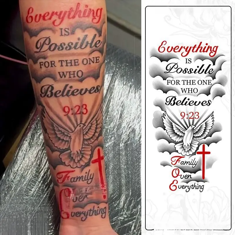 6-Sheet Stylish Non-Toxic Temporary Tattoos for Men, Hipster Arm Designs, Colorful Long-Lasting Unique Patterns, Suitable for All Skin Types