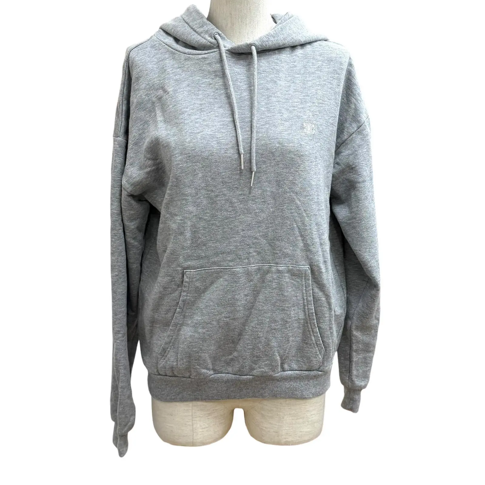 Pre-owned Celine Cotton Small Leather Goods Triomphe Cashmere Hoodie
