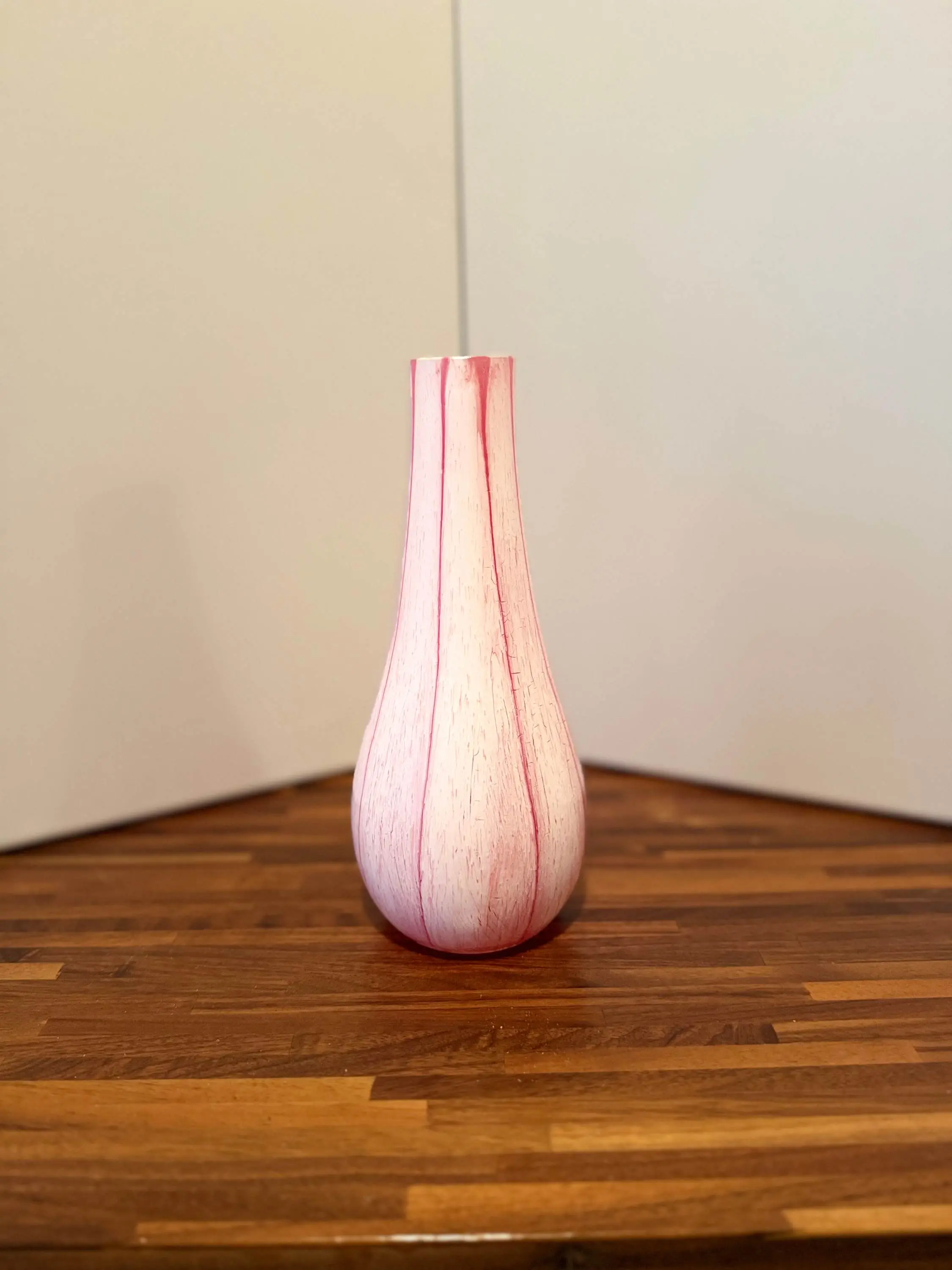 Pinstripe Teardrop  | 9 x 4 in  |  Decorative Vase