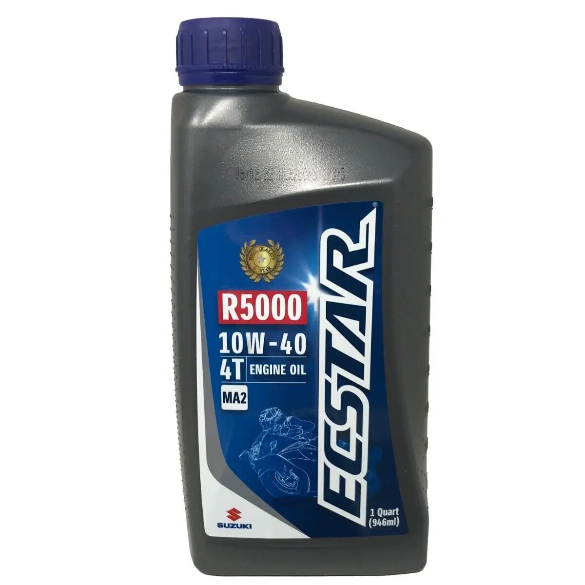 Suzuki Ecstar R5000 10W-40 Mineral Motorcycle Engine Oil Quart 990A0-01E10-01Q