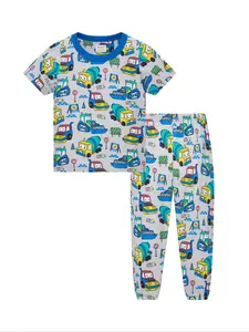 Boys' Short Sleeve Pyjamas, Soft Breathable Fabric, Durable No Pilling Design, Perfect Fit for Comfort & Style, Unique Print, Pajama Set