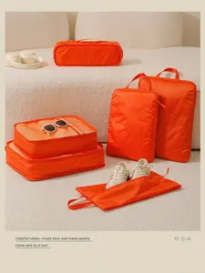6-Piece Travel Packing Cubes Set, Waterproof Lightweight Storage Bags for Efficient Packing, Includes Compressible Pouches and Clothes Bags