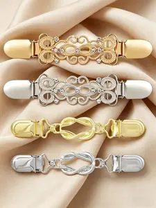 4-Piece Vintage Waist Cincher Set, Retro Sweater Dress Scarf Cardigan Clip, Women's Waist Trainer Belt, Unisex Design