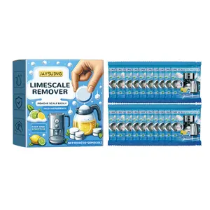 Jaysuing Multi-Purpose Household Detergent Descaling Effervescent Tablets - Lemon Extract, Peppermint-Infused, Effective Cleaning Solution for Electric Kettles, Basins, Basin