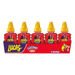 Lucas Chamoy Flavored Hot Liquid Candy, Gusano, 10 Pieces, 1.26 Ounces (Pack Of 10)