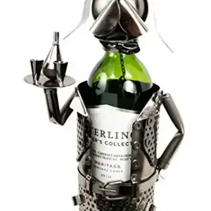Ebros Beagle Dog Party Cocktail Waiter Butler Steel Metal Wine Bottle Holder Caddy