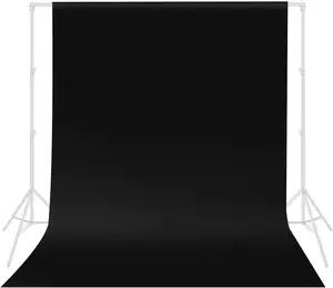 Black Backdrop Curtain 5x6.5 ft Black Photo Backdrop Photoshoot Party Video Recording