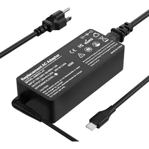 65W 45 Watt USB C Laptop Charger for  Thinkpad T480 T480s T490 T580 T580s T14 E480 E580 E590 E495 X1 C930 C940, Yoga 7i ADLX65YDC2A Chromebook 300e Computer Type-C AC Adapter Power Cord