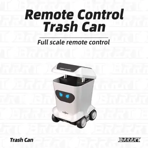 BRRRRT Mini Remote-Controlled Trash Can, Full-Scale Remote-Controlled Proportional Toy Set with Lights, Suitable for Adults, Children, Boys, and Girls, Remote-Controlled Trash Can Speed RC, Children's Christmas Gift.