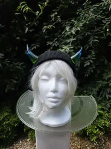 Mermaid, ocean themed Resin horns- In beanie or elastic string- perfect for Cosplay, photoshoots, casual wear accessories