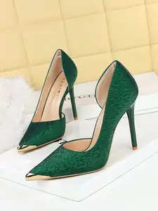 Women's Fashionable Lace Stiletto Heels, Elegant Pointed Toe High Heels for Party, Daily Clothing Decor for Women & Girls, Walking Shoes, Classy Stiletto Heels, Elegant Heeled Shoes