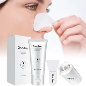 Deep Cleansing Blackhead Remover Nose Patches, Gentle Pull-Off Nasal Mask, 60-Piece Set, Ideal for Oily Skin, Unisex Use, Blackhead Removal Nose Mask