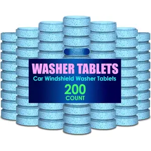 200 count- Windshield Washer Tablets, Glass Cleaner, Concentrated Effervescent Tablets, Solid Windshield Effervescent Wiper Tablet for  Window Glass Cleaning