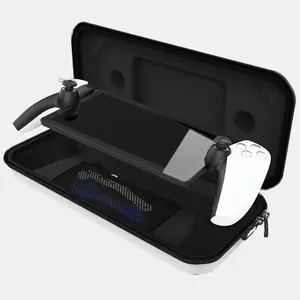 JONACH Accessories Bundle for Playstation Portal Carrying Case, Hard PC Clear Cover Case with Tempered Glass Screen Protector, Dustproof Film Glass, Handheld Storage Bag, Protective Silicone Case Ps5. (3)