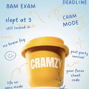CRAMZY The Morning After Drink Mix – Focus, Clarity & Energy Support - Guarana, Citicoline, L-Theanine + NALT & B Vitamins