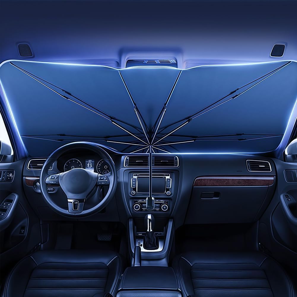 Portable Car Windshield Sunshade, Foldable Car Windshield Cooling Umbrella for Daily,Car Exterior Accessories,Car Window Shades